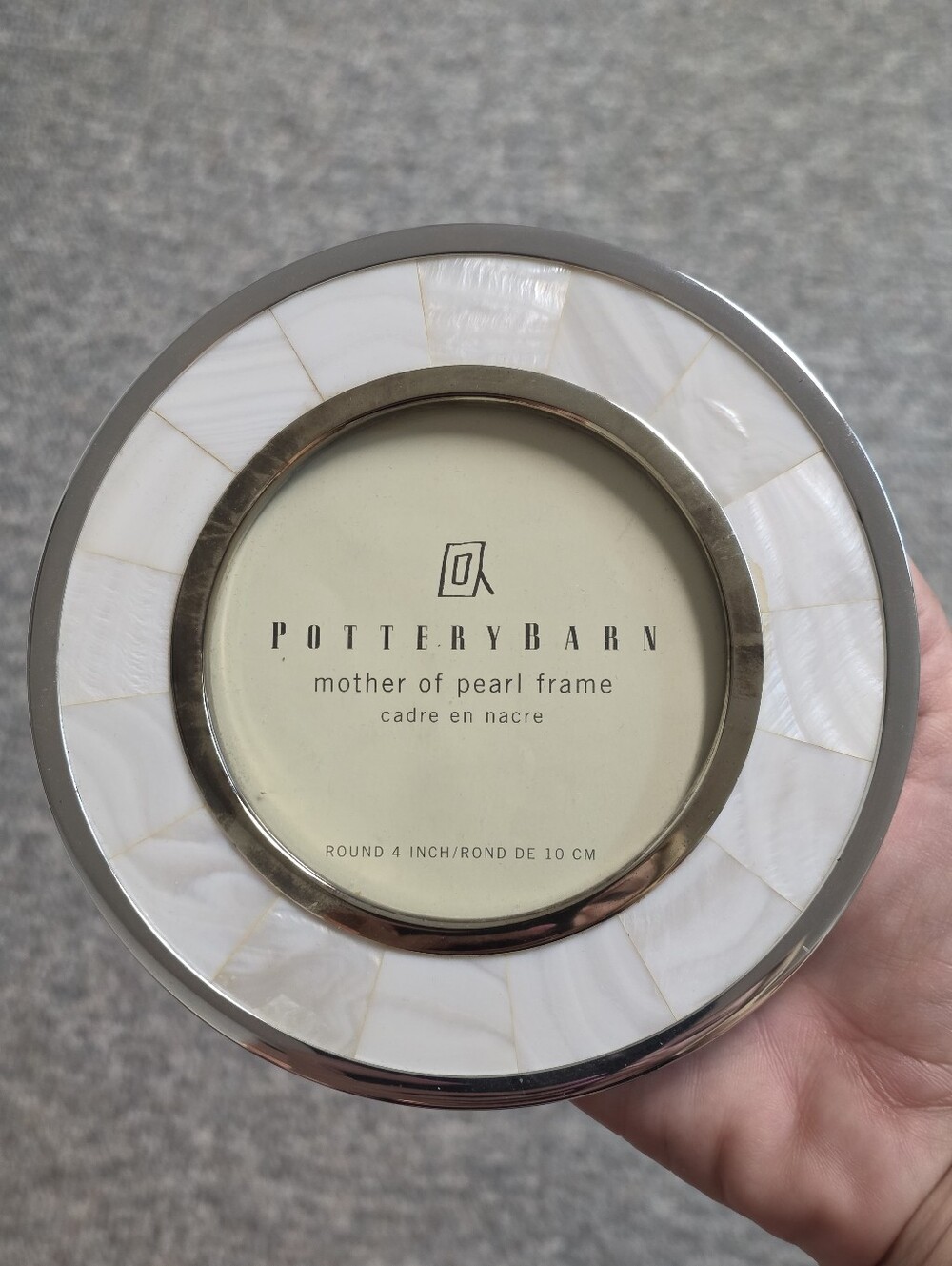 Pottery Barn Mother of Pearl Round Frame